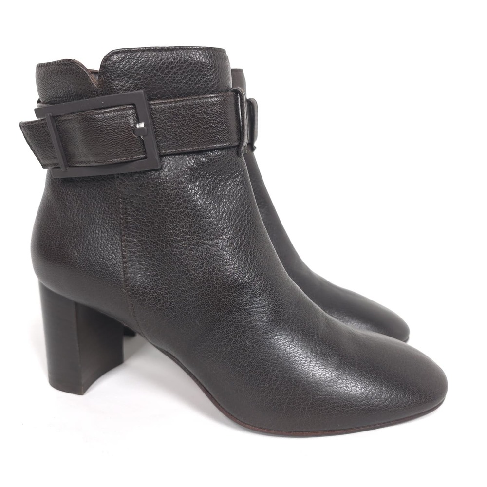 AQUATALIA Women's Leather Ankle Boots 6.5 Black Buckle Strap Italy Made - Picture 11 of 11